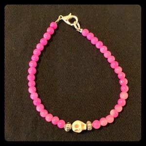 Skull pink bracelet